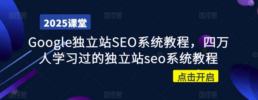Google独立站SEO系统教程,四万人学习过的独立站seo系统教程-网赚副业网