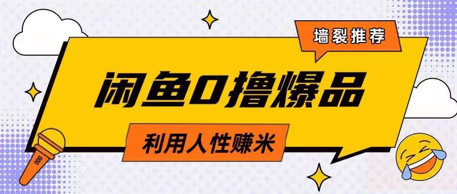 咸鱼0撸玩法利用人性售卖商品达到日挣2张的效果-网赚副业网