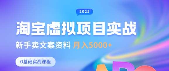 淘宝虚拟项目垂直玩法,新手卖文案资料,月入5k+-网赚副业网