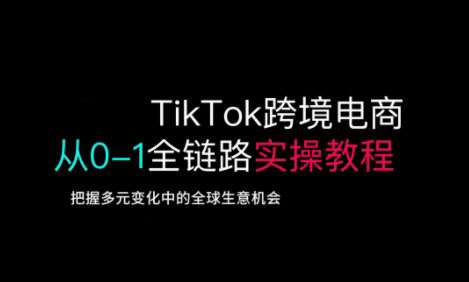 TikTok跨境电商从0-1全链路全方位实操教程,把握多元变化中的全球生意机会-网赚副业网