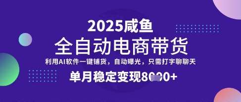 全网首发【闲鱼全自动电商带货】三年磨一剑,一朝露锋芒,单月稳定变现8k+【揭秘】-网赚副业网
