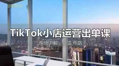 TikTok小店运营出单课,从开店选品、运营出单、发货回款,进行全流程讲解-网赚副业网