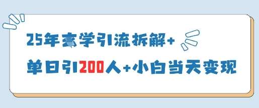 25年国学引流拆解+单日引200人+小白当天就能变现-网赚副业网