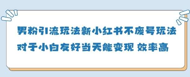 男粉引流玩法(新),玩法友好做的好当天就能变现-网赚副业网