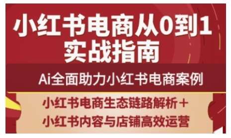 2025小红书电商全链路运营,Ai全面助力小红书电商案例-网赚副业网