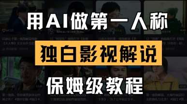 用AI做第一人称独白影视解说，手把手教学，保姆级教程-网赚副业网