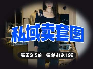 私域卖套图每天3-5单,每单利润99-网赚副业网