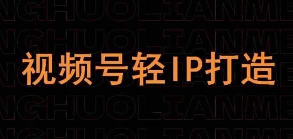 视频号线上课程,视频号轻IP打造-网赚副业网