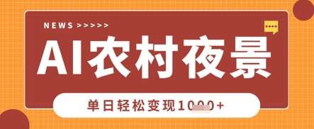 Deepseek制作农村夜景视频,一条视频点赞20W+,单日变现数张-网赚副业网