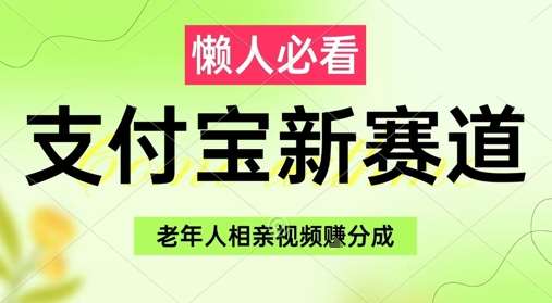 支付宝新赛道，利用老年人相亲视频，挣分成收益，轻松月入过W，操作简单-网赚副业网
