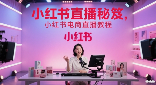 小红书直播秘笈,小红书电商直播教程-网赚副业网