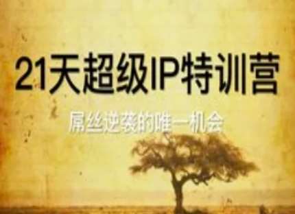 21天超级IP特训营,屌丝逆袭的唯一机会-网赚副业网
