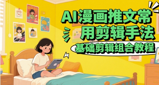 AI漫画推文常用剪辑手法,基础剪辑组合教程-网赚副业网
