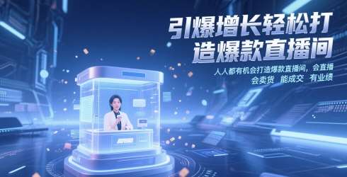引爆增长轻松打造爆款直播间,人人都有机会打造爆款直播间,会直播 会卖货 能成交 有业绩-网赚副业网