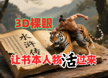 书本人物裸眼3D视频,新的玩法,流量超猛,保姆级教程-网赚副业网