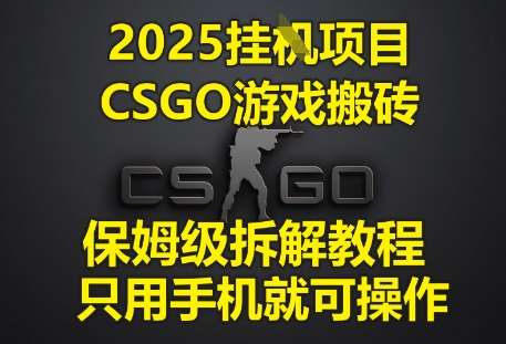2025挂G项目，CSGO游戏搬砖，保姆级拆解教程，只用手机就可操作【揭秘】-网赚副业网