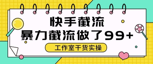 快手暴力截流玩法,全自动无需人工,每日单号50+精准客资【揭秘】-网赚副业网
