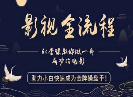 【影视全流程】教你做一部成功的电影,助力小白快速成为金牌操盘手-网赚副业网