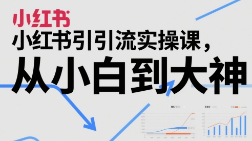小红书引流实操课,从小白到大神-网赚副业网