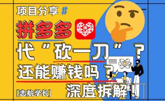 【2025最新】拼多多代坎助力项目深度拆解：还能挣钱吗?全流程玩法-网赚副业网