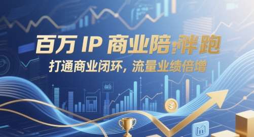 百万IP商业陪跑,打通商业闭环,流量业绩倍增-网赚副业网