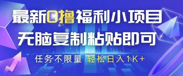 最新0撸福利小项目,抖音平台大放水,无脑复制粘贴 即可挣钱,任务不限量,轻松日入1K+【揭秘】-网赚副业网