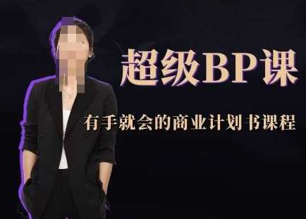 超级BP课，有手就会的商业计划书课程-网赚副业网
