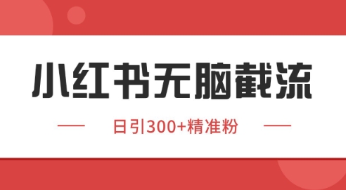 小红书截流同行客源,独家野路子获客玩法 日引200+暴力获客【揭秘】-网赚副业网