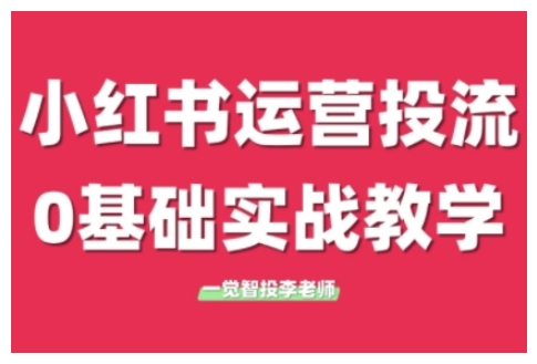 小红书运营投流,小红书广告投放从0到1的实战课,学完即可开始投放(更新)-网赚副业网