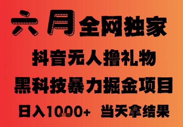 25年6月抖音无人直播最新暴力撸音浪掘金,小白可做,可批量矩阵放大,长期稳定日入1k+【揭秘】-网赚副业网