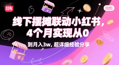 线下摆摊联动小红书,4 个月实现从 0 到月入3w,超详细经验分享-网赚副业网