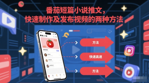 番茄短篇小说推文,快速制作及发布视频的两种方法-网赚副业网