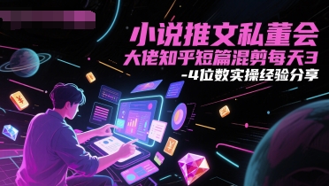 小说推文私董会大佬知乎短篇混剪每天3-4位数实操经验分享-网赚副业网