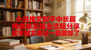 小说推文知乎中长篇爆单实操全流程分享,知乎推文看这一篇就够了-网赚副业网