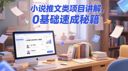 小说推文类项目讲解，0 基础速成秘籍-网赚副业网