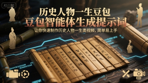 历史人物一生豆包智能体生成提示词,让你快速制作历史人物一生类视频,简单易上手-网赚副业网