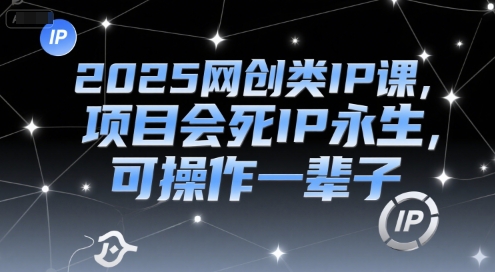 2025网创类IP课,项目会死IP永生,可操作一辈子-网赚副业网