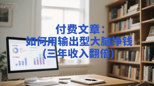 付费文章：如何用输出型大脑挣钱(三年收入翻倍)-网赚副业网