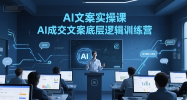 AI文案实操课,AI成交文案底层逻辑训练营-网赚副业网