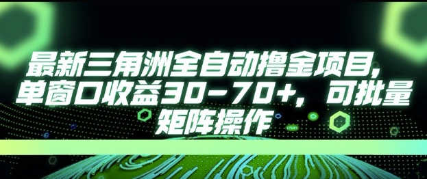 最新AI全自动游戏撸金项目,单窗口收益30-70+,可批量操作【揭秘】-网赚副业网