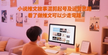 小说推文故事混剪起号及运营思路，看了做推文可以少走弯路-网赚副业网