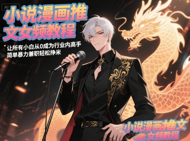 小说漫画推文女频教程,让所有小白从0成为行业内高手,简单暴力兼职轻松挣米-网赚副业网