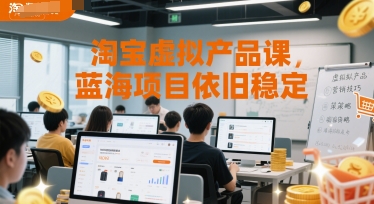 淘宝虚拟产品课,蓝海项目依旧稳定-网赚副业网