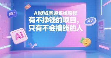 AI壁纸赛道系统课程,有不挣钱的项目,只有不会搞钱的人-网赚副业网