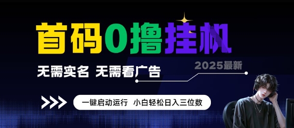 首码0撸全自动挂G项目,无需实名无需看广告,小白轻松日入3位数,多号短阵收益无上限【揭秘】-网赚副业网