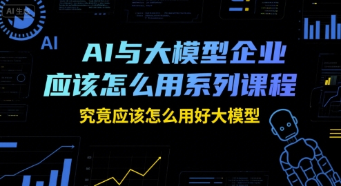 AI与大模型企业应该怎么用系列课程,究竟应该怎么用好大模型-网赚副业网