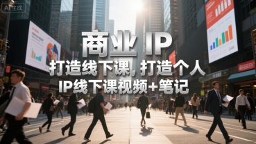 商业IP打造线下课,打造个人 IP线下课视频+笔记-网赚副业网