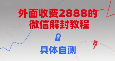外面收费2888的微信解封教程,具体自测-网赚副业网