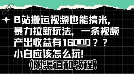 b站掘金计划?搬运视频也能挣拉新的收益,小白应该怎么玩!-网赚副业网