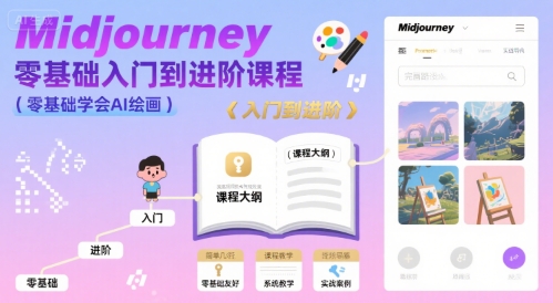 midjourney零基础入门到进阶课程,零基础学会AI绘画-网赚副业网